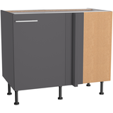 OPTIFIT Eckunterschrank Ingvar420 100/65 x 87 x 58,4 cm Anthrazit Matt