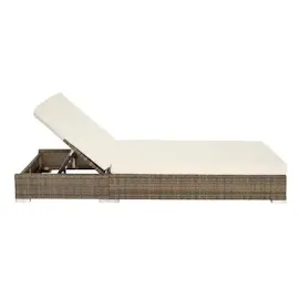 Tectake Gartenliege 200 x 65 x 30 cm Beige