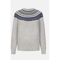 ERIBÉ Pullover Stoneybrek Damen Blau Grau Fairisle