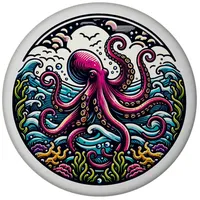 Speecheese Oktopus Magnet mit Flaschenöffner rund Schöner Meereslebewesen-Krake Marine