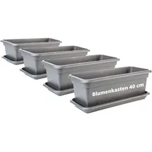 2 friends Pflanzkübel 40 x 20 x 20 cm Anthrazit Komplettset