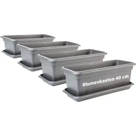 2 friends Pflanzkübel 40 x 20 x 20 cm Anthrazit Komplettset