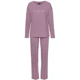 VIVANCE DREAMS Damen Pyjama mauve gestreift Gr.36/38