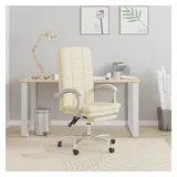 vidaXL Bürostuhl mit Liegefunktion Kunstleder Creme