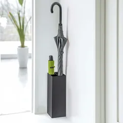 Yamazaki Schirmständer Regenschirmständer schwarz Metall klein modern platzsparend 11x30x11cm "SMART"
