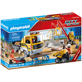 Playmobil City Action Baustelle mit Kipplaster 70742
