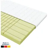 AM Qualitätsmatratzen 3D Deluxe Kaltschaum Topper 200 x 200 cm weiß