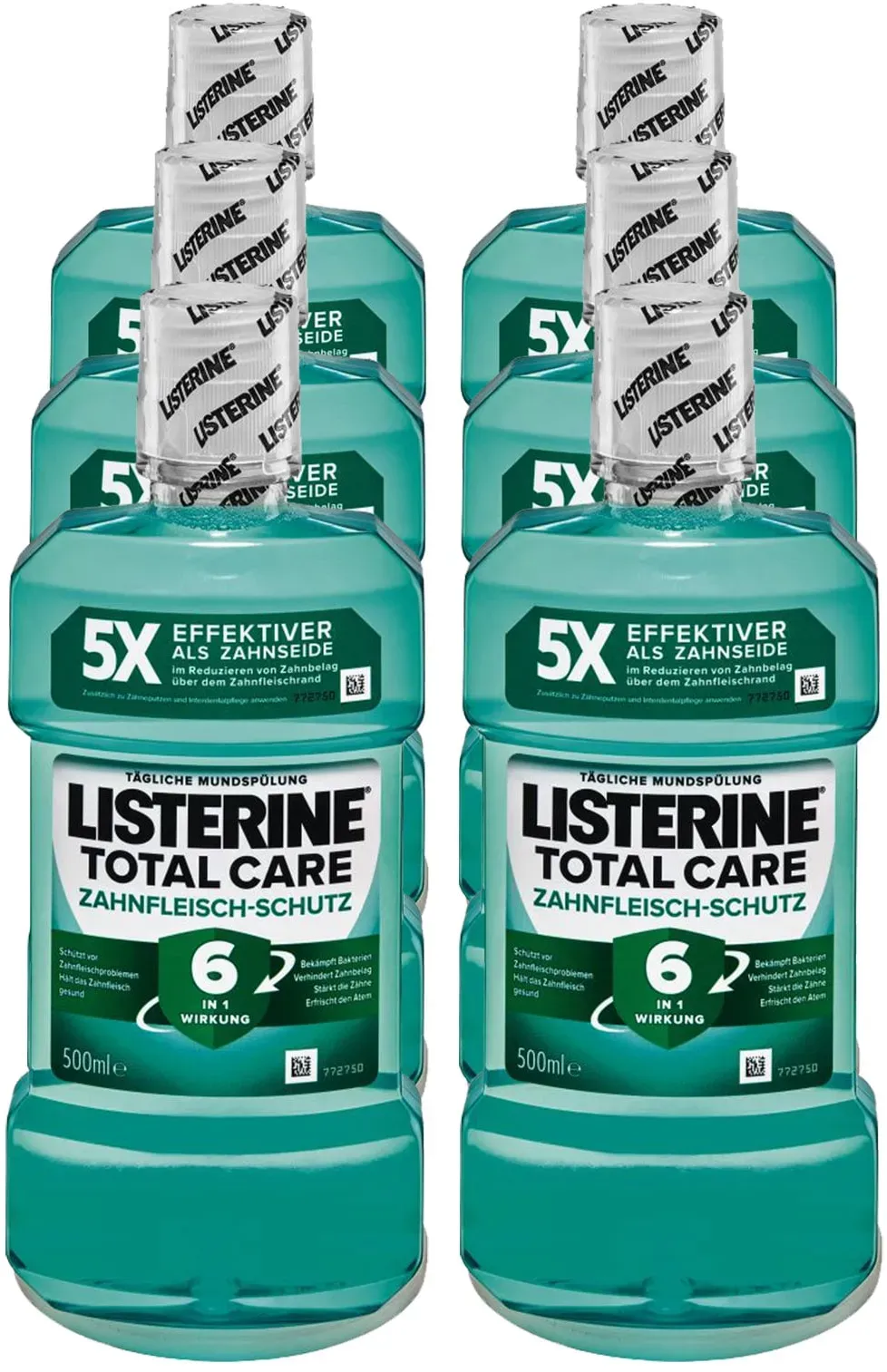 Listerine Mundspülung Total Care Zahnfleischschutz 500 ml, 6er Pack