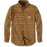 CARHARTT Midweight Flannel Plaid Hemd, braun, Größe XL