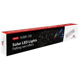 Maclean Brackets Solar LED Eiszapfen Lichterkette 144 LED 8x 30cm 2,4m RGB IP44