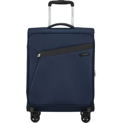 Weichgepäck-Trolley SAMSONITE "LITEBEAM, midnight blue, 55 cm", Gr. B/H/T: 40cm x 55cm x 20cm 39 l, blau (midnight blau), Polyester, Koffer, Handgepäck-Koffer Reisegepäck Reisekoffer TSA-Zahlenschloss