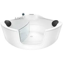 AcquaVapore Badewanne Eckwanne mit Tür Walk-in-Pool