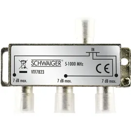 Schwaiger VTF7823 531 Kabelsplitter, 5 - 1000 MHz, Silber,