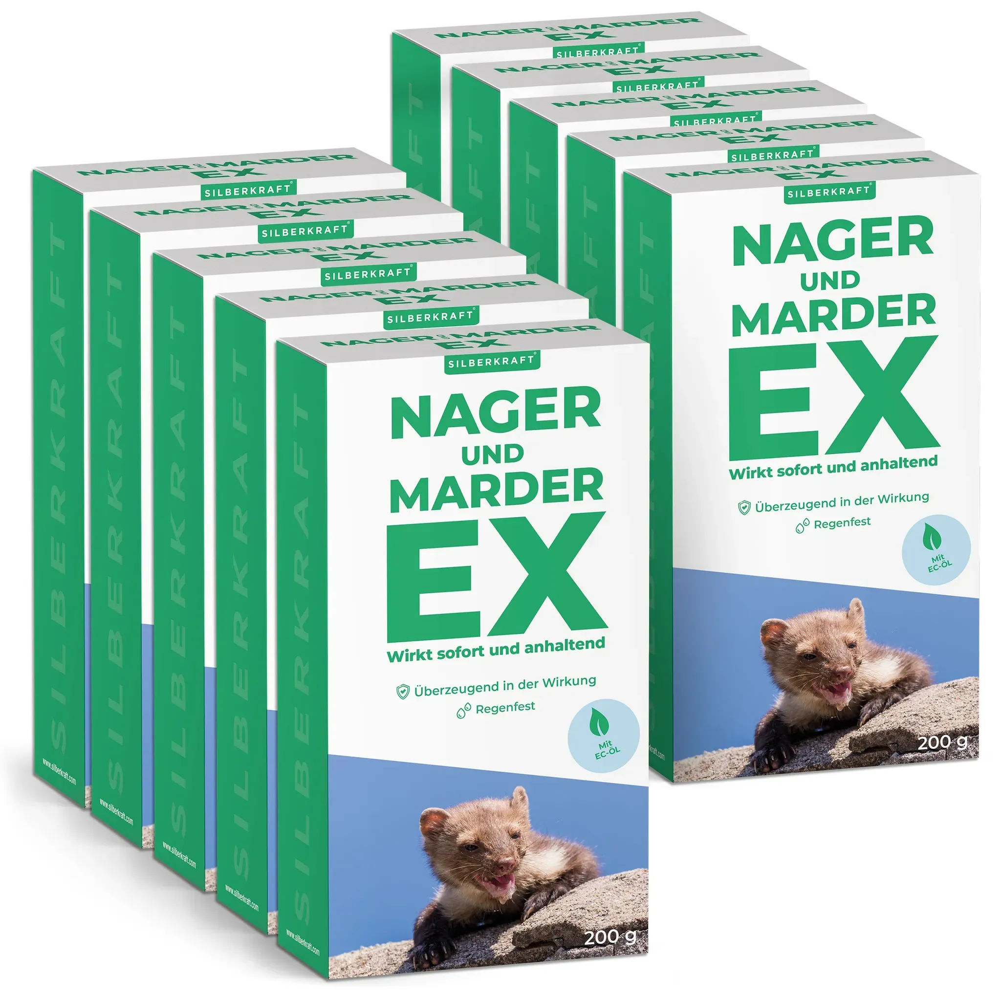 Silberkraft Ratten, Marder & Nager Ex Granulat 10x200 g