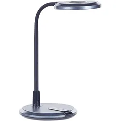 Schreibtischlampe LED silber / schwarz 43 cm rund COLUMBA