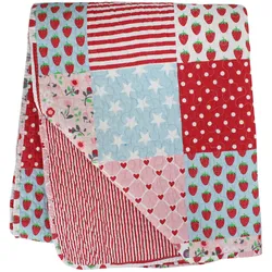 Krasilnikoff Quilt Patchwork, 180 x 130 cm, rot