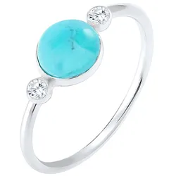 Elli Elli Ring Gipsy Trend Blogger Zirkonia Howlith 925 Silber Ringe   Damen 