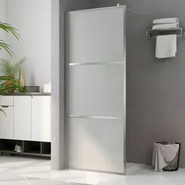 vidaXL Begehbare Duschwand mit Voll Mattiertem ESG-Glas 100x195 cm