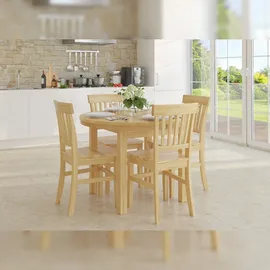 Erst-Holz Runder Tisch Küchentisch Esstisch ausziehbar 103x103x75 Kiefer massiv 90.70-41