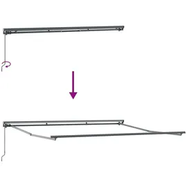 vidaXL Markisenrahmen 4 x 3 m grau