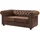 vente-unique Sofa 3-Sitzer - Microfaser - Vintage-Look - Chesterfield
