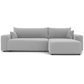 idohome Ecksofa Polyester 3-Sitzer Grau
