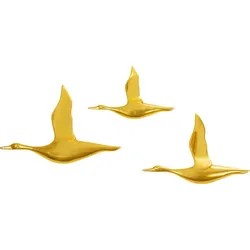 KARE DESIGN Wandobjekt Fyling Ducks 53726 Polyresin Gold