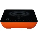 Miji - Star 3 ECO Trend sundown orange, mobiles Induktionskochfeld, Induktionsplatte mit 1 Kochfeld, Induktionskochplatte mit Ceranfeld autark, 9 Stufen, 2300 Watt, kompakte Größe für Camping