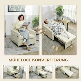 Homcom Schlafsessel 3 in 1 Polyester 74 x 82 x 60 cm Beige