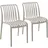 Tectake tectake® Gartenstühle Alcudia, wetterfest, stapelbar, 2er Set taupe