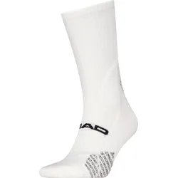 Socken HEAD "HEAD PADEL CREW 1P", Herren, Gr. 43-46, weiß, Materialmix, Socken, Anatomisch geformtes Fußbett