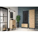 99rooms Garderoben-Set Naomi III Eiche Artisan Dekor, (Komplett-Set, (5-St), Design