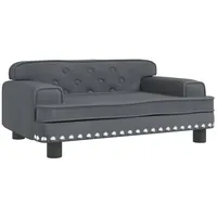 vidaXL Kindersofa Dunkelgrau 70x45x30 cm Samt