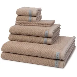 ROSS Smart Handtuch-Set (8-teilig) Nougat Hellbraun 