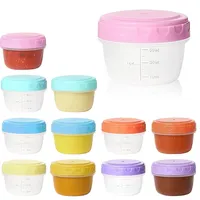 LNSYSNS Gefrierdosen Klein 80 ml, 12 Stück Kleine Plastikdosen mit Deckel, Auslaufsichere Dressing Behälter, Wiederverwendbare Mini Dosen mit Deckel, für Dips, Snacks, Gewürze