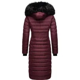 Navahoo Wintermantel "Umay", Damen, Gr. L (40), rot (weinrot), Oberstoff: 100% Polyester, Futter: 100% Polyester, Wattierung: 100% Polyester, Ärmelfutter: 100% Polyester, Kunstpelz: 90% Polyacryl, 10% Polyester, tailliert ca.