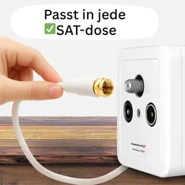Premium X SAT Antennenkabel 25 m Weiß