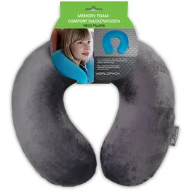 Worldpack Nackenkissen Memory Foam 40 x 80 cm Grau