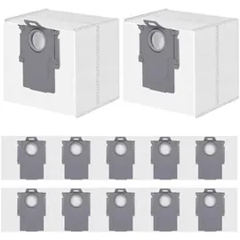 Spofan 12 Stück Staubbeutel für Roborock Q10 S5+/X5+/Q7 L5+/M5+/S8+/S8 Pro Ultra/S7 MaxV Ultra/Q7 Max+/Q8 Max+/Q5 Pro+/Q5 Max+