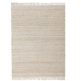 Beliani Afrin Filzkugelteppich 140 x 200 cm Beige