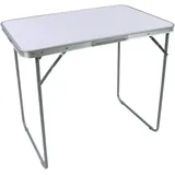VCM Galdas Gartentisch 80 x 53 x 70 cm Weiß/Schwarz