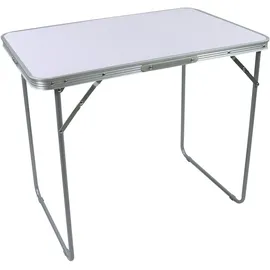 VCM Galdas Gartentisch 80 x 53 x 70 cm Weiß/Schwarz