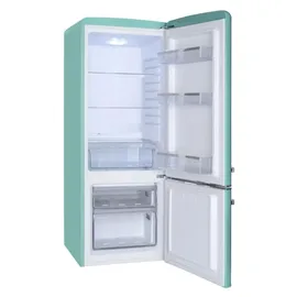 Amica KGCR 384 150 T Retro-Kühl-Gefrierkombination (191 l, 1450 mm hoch, Türkisblau)