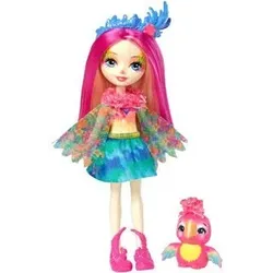 MATTEL FJJ21 Enchantimals Papageienmädchen Peeki Parrot Puppe