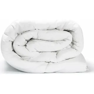 COFI Bettdecke 135x200cm - Ganzjahresdecke, Wärmende Bettdecke für Allergiker, Antiallergisch Decke, Mikrofaser, 300gsm Weiß - Weiß