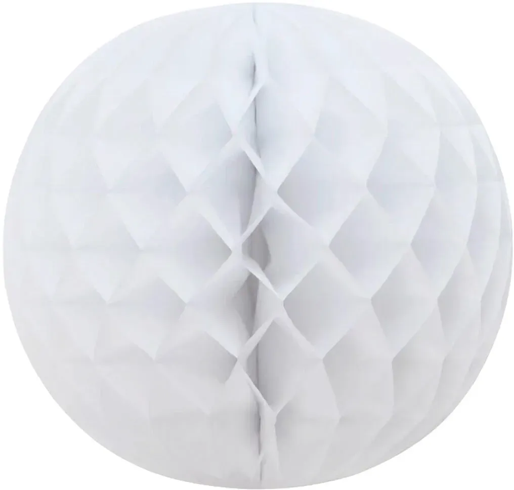 Wabenball Lampion rund weiß O 25 cm