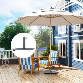 Outsunny Sonnenschirmständer Metall Grau