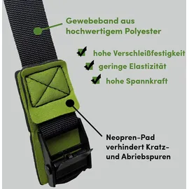 Baumarktplus Spanngurte 2 m 270 kg Neopren-Polsterung