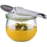 APS mit Deckel, Tulpenform 580 ml 6er Set, Einmachglas, Weiss