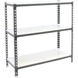 Simon Rack Simonrack Schwerlastregal, Lagerregal, 90x120x40 cm, Metallregal, Kellerregal, Biegestelle 200 kg, 3 Fachböden, Anthrazit/Weiss - Simonclick